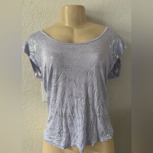 Jennifer Lopez Light Purple Shimmer Blouse vintage 2000s y2k style